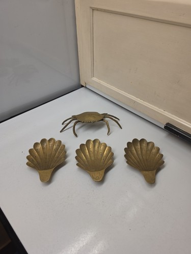 Vintage hinged brass crab - vintage,
